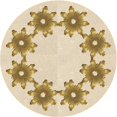 thumbnail image 1 of Ahgly Company Machine Washable Indoor Round Transitional Vanilla Gold Area Rugs, 6' Round, 1 of 7