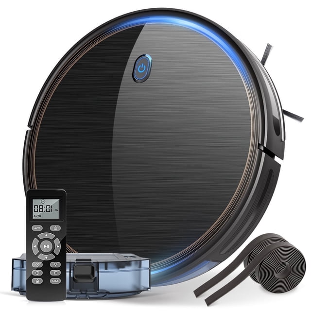 GOOVI Robot Vacuum, 2100Pa Robotic Vacuum Cleaner With Boundary Strips