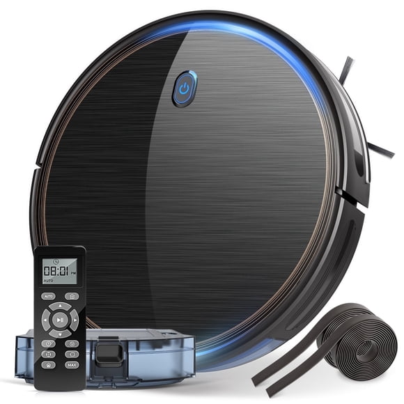 GOOVI Robot Vacuum, 2100Pa Robotic Vacuum Cleaner With Boundary Strips