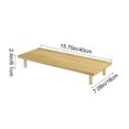 thumbnail image 3 of Compact Monitor Stand Desktop Riser, Height Adjustable Computer Stand for Ergonomic Viewing, Wooden Desk Organizer with Storage Shelf, 3 of 6