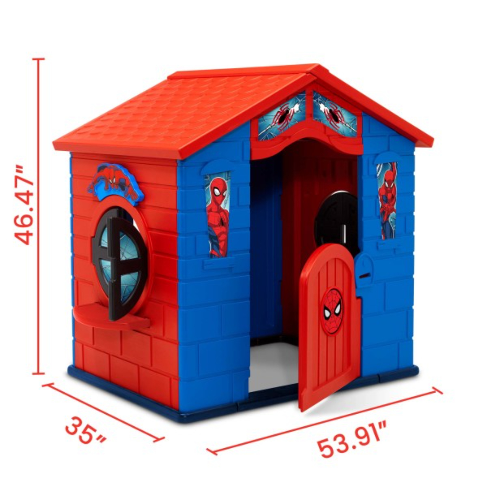 Delta Children Marvel Spiderman Plastic Indoor/Outdoor Playhouse with Easy Assembly