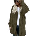 thumbnail image 1 of Innerwin Manteau à Capuche pour Femmes, Veste d'Hiver Chaude à Manches Longues, Vert Armée m, 1 of 6