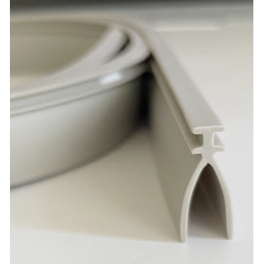 1 pack OEM Manhattan Shower Door Bottom Seal, 34 inches, 86.4 cm, Grey Rubber Splash Guard, Double Fins