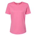 thumbnail image 1 of BELLA+CANVAS 6400 - T-Shirt en Jersey à Manches Courtes Décontracté, 2TG, Rose Charité, 1 of 1