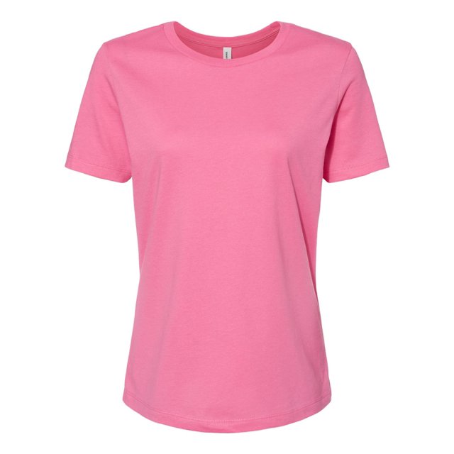 BELLA+CANVAS 6400 - T-Shirt en Jersey à Manches Courtes Décontracté, 2TG, Rose Charité