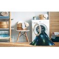 thumbnail image 2 of Ahgly Company Tapis d'Intérieur Lavable à la Machine, Carré, Transitionnel, Vert Sarcelle Profond, Tapis de Zone, 3 Pieds Carré, 2 of 7