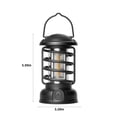 thumbnail image 3 of Yhmxh Camping Essentials Camping Gear New Portable Retro Camping Lamp, USB Rechargeable Camping Lantern, Hanging Dimmable LED Tent Lantern, Lightweight Camping Light For Courtyard Outdoor, 3 of 8