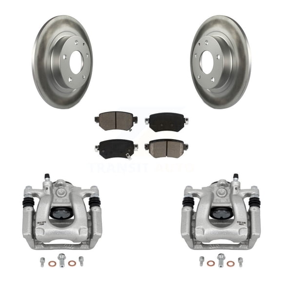 Transit Auto Rear Disc Brake Caliper Coated Rotors and Ceramic Pads Kit for Car 2016-2021 Mazda 6 KCG-100337C