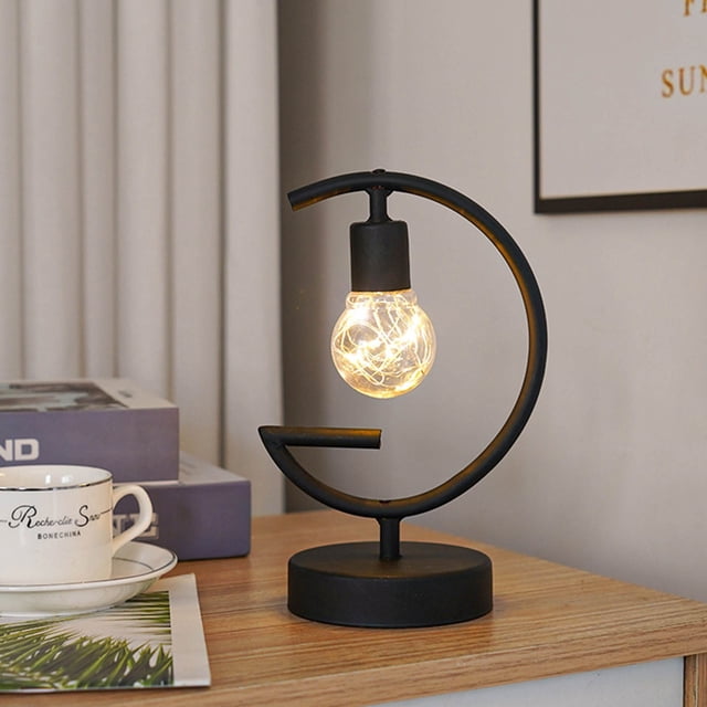 Yhmxh Led Lights for Bedroom-Night Light Motion Sensor Light Indoor Modeling Lamp Night Decorative Ornaments Small Table Lamp Iron Night for Home Decor Wind Lamp