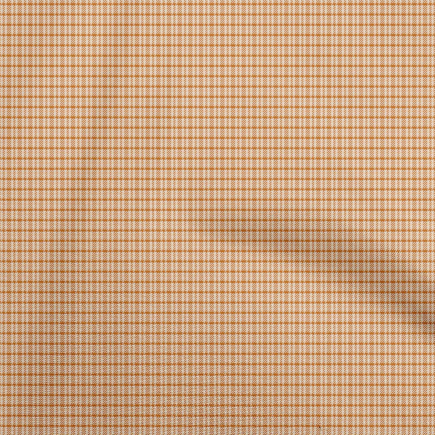 oneOone Cotton Flex Orange Fabric Check Houndstooth Sewing Craft Projects Fabric Prints By Yard 40 Inch Wide