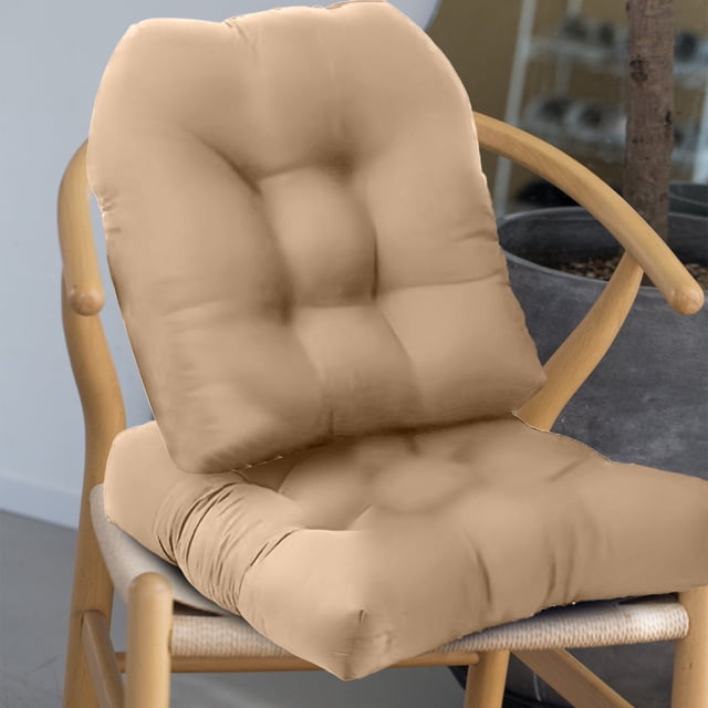 Fridja 2 Pcs High Back Chair Cushions for Outdoor Indoor, Soft Lightweight Comfortable Patio Furniture Tufted Pillow All Weather Replacement Outdoor Rocking Chair Cushions, 19 x 19 Inches