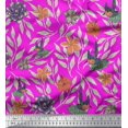 thumbnail image 1 of Soimoi Pink Rayon Fabric Flying Bird & Floral Print Fabric by The Yard 42 Inch Wide, 1 of 3