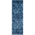 thumbnail image 2 of Safavieh Tapis Rétro Rond de 6 Pieds Tissé Mécaniquement en Bleu et Bleu Foncé, 2 of 10