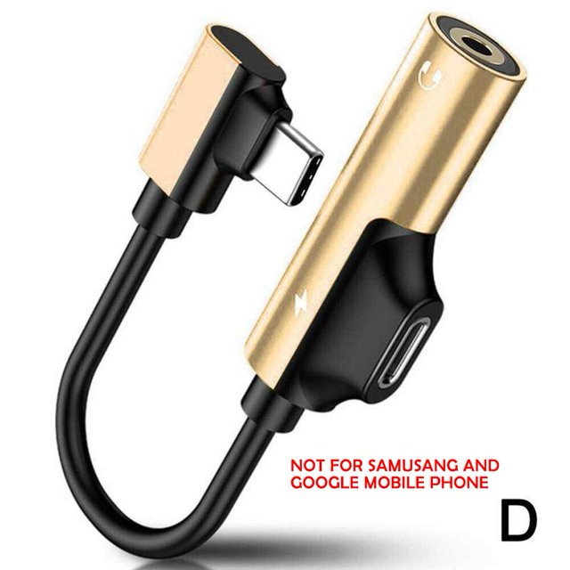 Adaptateur de Charge Répartiteur Audio pour Écouteurs Type-C vers Prise Auxiliaire 3,5 mm Rose Doré N4 C0W9
