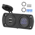 thumbnail image 1 of Car Voltmeter Charger, USB Car Charger 5V 4.2A  For Lockable Marine Pug For Cigar Lighter Plug Red,Blue, 1 of 8
