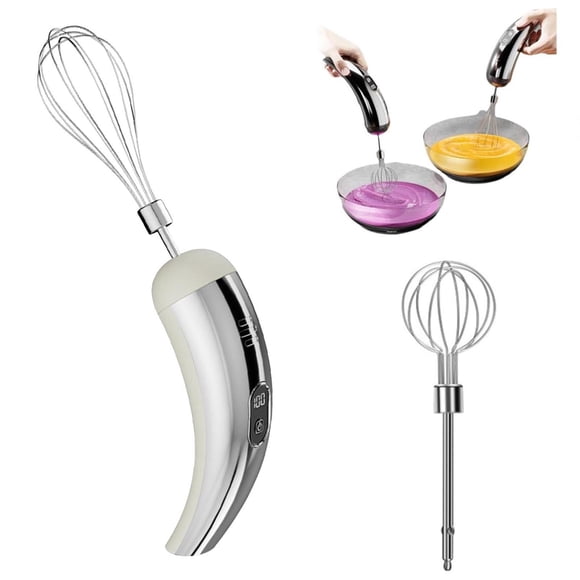CaiYueKe Batteur à Main Sans Fil Batteur Électrique Portatif Batterie Rechargeable Fouet Portable pour Pâtisserie Gâteau Crème Mélange d'Oeufs Mélangeur de Cuisine Mini Fouet Batteur à Main