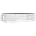 thumbnail image 2 of vidaXL 2-Panel Rabbit Cage 220x110x55 cm Galvanised Iron, 2 of 5