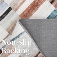thumbnail image 3 of YUSAZENS 9 x 12 Modern Geometric Abstract Area Rug, Farmhouse Soft Foldable Accent Rug for Dorm, Playroom, Apartment, Non-Slip Carpet for Living Room Multi-color, 3 of 6