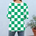 thumbnail image 4 of T-shirt Imprimé Chic pour Femme, Blouse Décontractée Tendance, Tissu Polyester Doux, Col Rond à Manches 3/4, Conçu pour un Usage Quotidien Polyvalent, 4 of 9