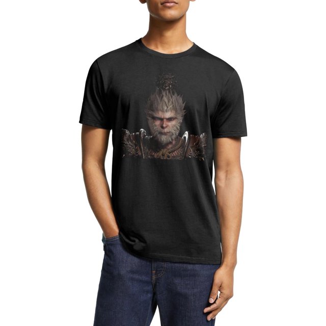 Wukong T-Shirt Manches Courtes T-Shirt d'Été Col Rond - T-Shirt Unisexe Manches Courtes Wu Kong