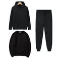 thumbnail image 2 of MeetoTime Women's 3 Piece Outfit Tracksuit Pullover Top Hooded Sweatshirt and Sweatpants Lounge Set, 2 of 5