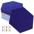 thumbnail image 4 of 10pcs Household Wall Decorative Felt Board Hexagon Pin Board Thick Tiles Bulletin Board With Drawing Pin, 4 of 9