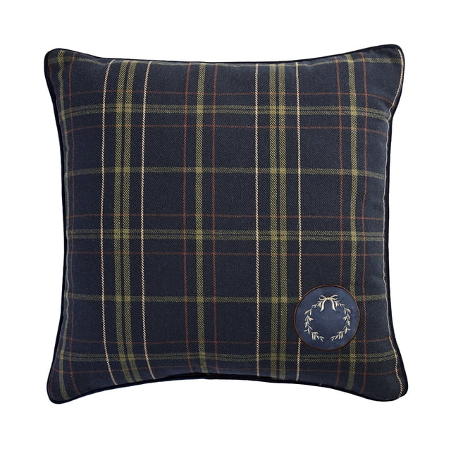 Fraiche Holiday Collection Cushion - Plaid 18x18inch