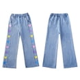thumbnail image 2 of Girls Baggy Jeans High Waisted Cool Ripped Button Jeans Kawaii Pants 5-14 Years, 2 of 5