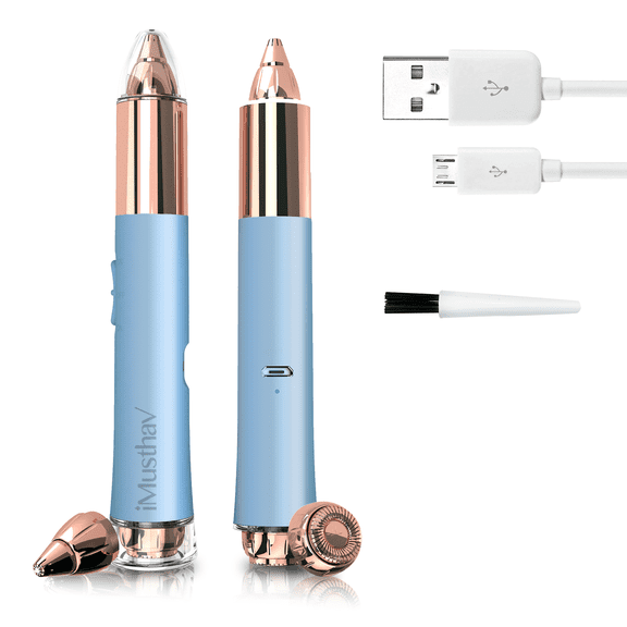 iMusthav 2-in-1 Facial & Eyebrow Epilator, 18K Gold , Rechargeable