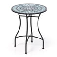 thumbnail image 1 of Gymax 24 Inch Patio Bistro Table Metal Structure w/ Ceramic Tile Tabletop Heavy-Duty, 1 of 8