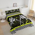 thumbnail image 4 of Erosebridal Teens Race Car Bedding Full Comforter Set, Speed Sports Down Comforter, Rectangle Geometry Decor, Breathable, 4 of 8