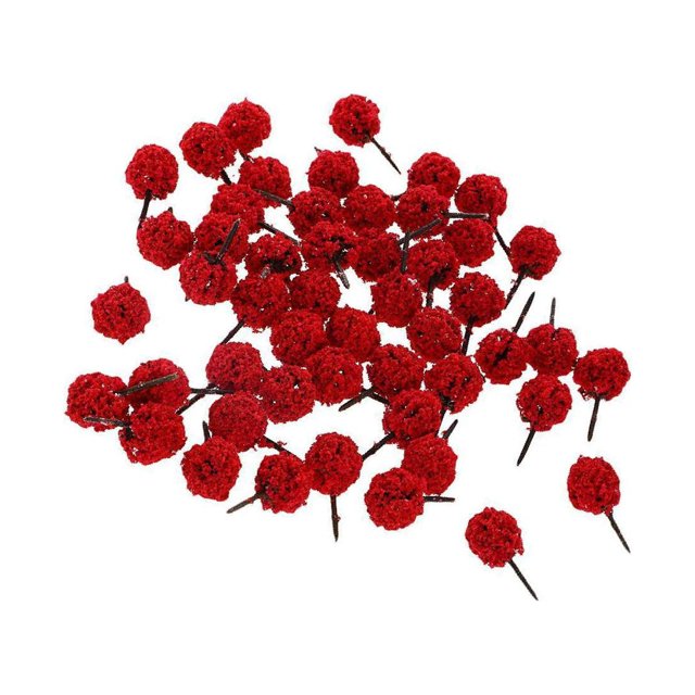 fastboy 50 Pièces Exquise Boule en Forme de Modèle Arbres Bricolage Paysage Paysage N Échelle Rouge 1Set