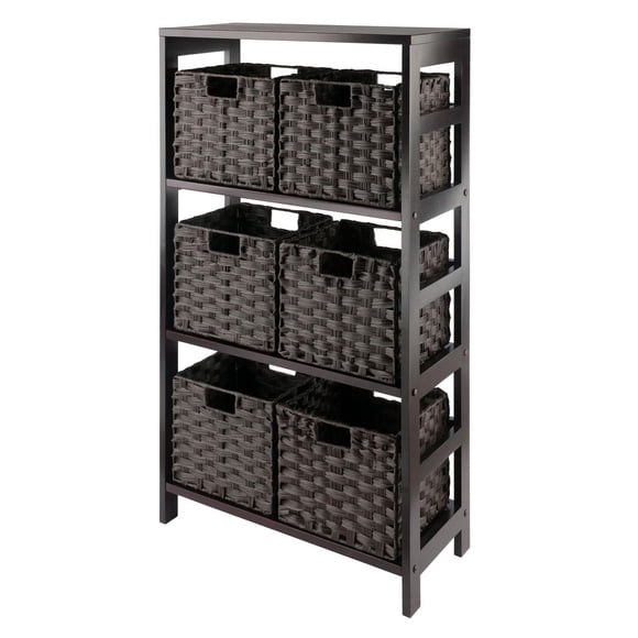 Leo 7pc Storage Shelf with Basket Set