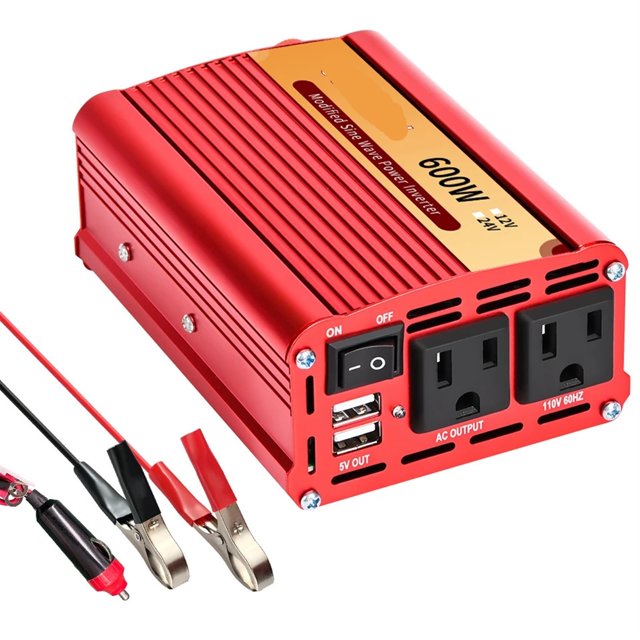 1600W,Power Inverter,DC 12V/24V to AC,Car Inverter With Dual USB Car Adapter ,Easy to Use