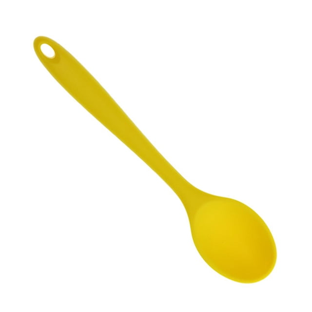 GROWTH TANK Creative Silicone Spoon Tablespoon Soup Ladle Kitchen Table Cutlery Yellow Yellow03