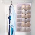thumbnail image 4 of Pompotops Non-woven Double-sided Storage Bag Washable Wardrobe Multi-pocket Bra Hanging Bag Door Rear Socks Storage Bag Clearance, 4 of 5