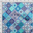 thumbnail image 4 of oneOone Cotton Silk Blue Fabric Abstract Traditional Sewing Craft Projects Fabric Prints By Yard 42 Inch Wide, 4 of 4
