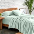 thumbnail image 2 of Bare Home Premium 1800 Collection Ensemble de Draps 3 Pcs, Très Grand Simple, Menthe Printanière, 2 of 10