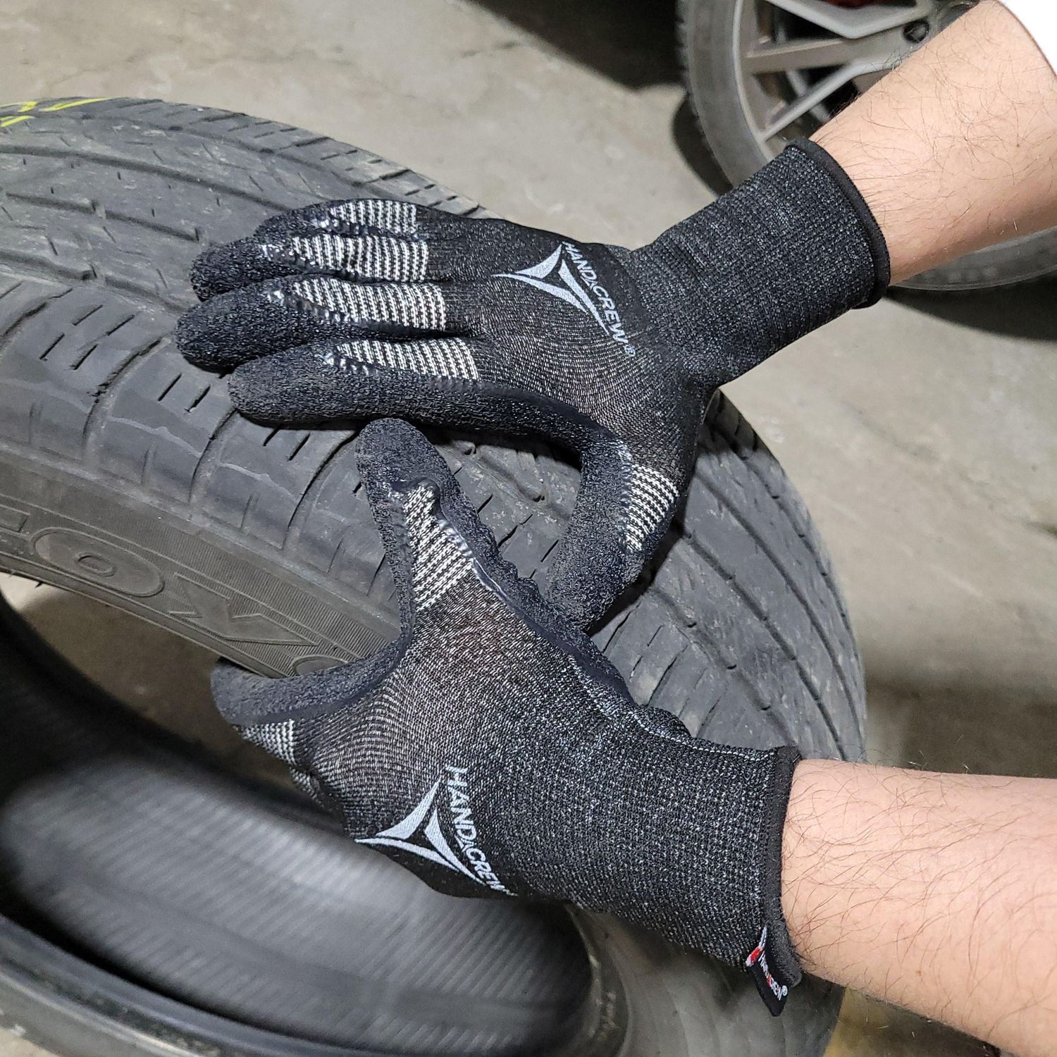 2pk Gants de travail tricot flex HandCrew (taille unique)