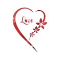thumbnail image 1 of VogueV Heart-Shaped Acrylic Mirror Wall Sticker - Bedroom Vanity Decor E, 1 of 5