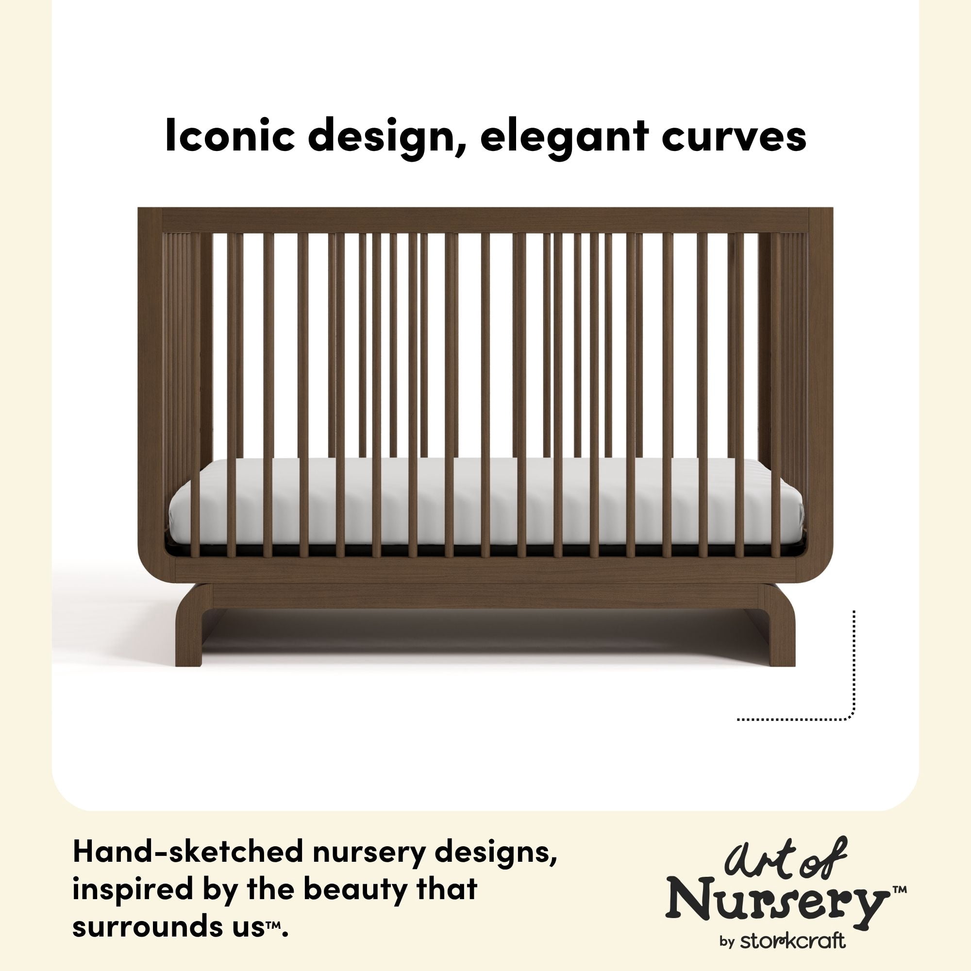 Storkcraft Santorini 5-in-1 Convertible Crib, Hazelnut