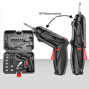 Electric Screwdriver 47Pcs Cordless Screwdriver 3.5N.M Power Screwdriver, 3.6V Cordless Drill Screwdriver Rechargeable