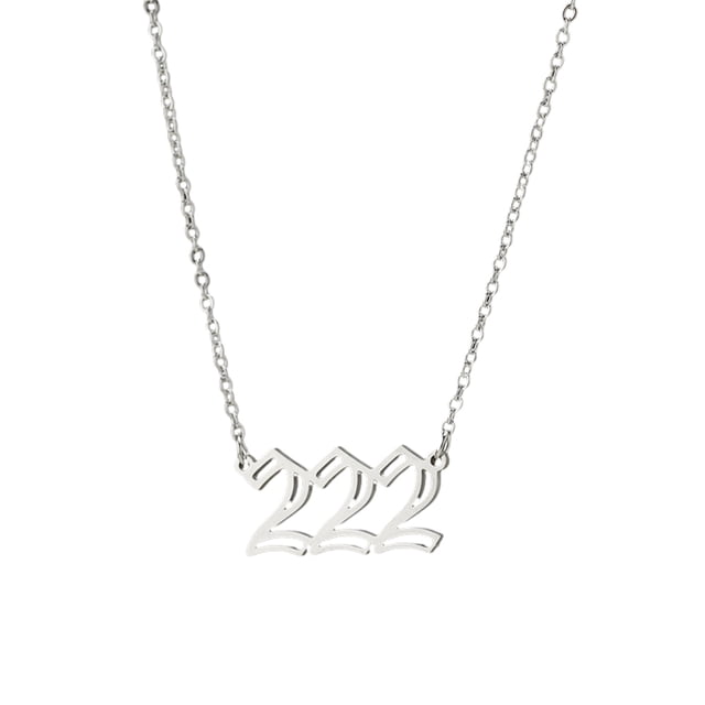relayinert Collier en Acier Inoxydable Polyvalent avec Pendentif Numéro Accessoire de Mode Colliers Exquis Couleur Acier 222