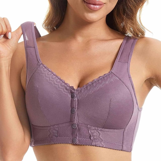 Cinvoma Moona Bra for Senior, Moona Bra - Front Closure Breathable Bra for Seniors, Front Closure Breathable Bra