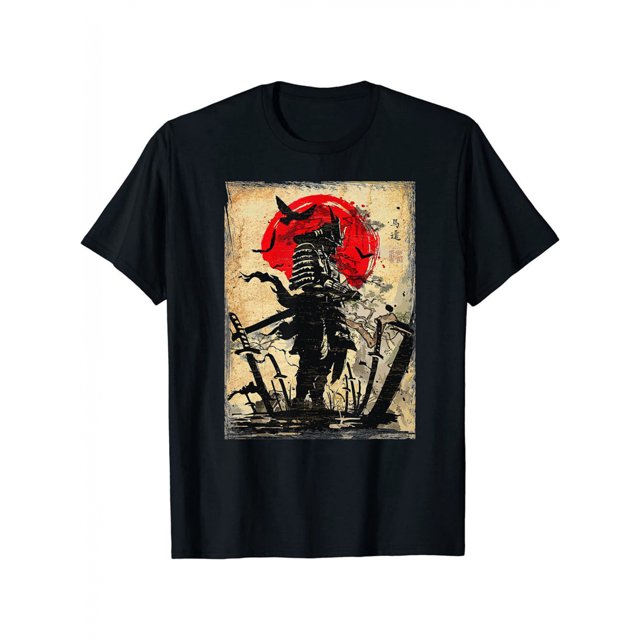 T-shirt Graphique Guerrier Dessin Animé Décontracté Rond