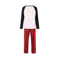 thumbnail image 4 of FOCUSNORM Christmas Reindeer Raglan Tops and Plaid Trousers Parent-child Pajamas, 4 of 9