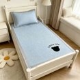 thumbnail image 4 of Linnome Ice Silk Cooling Mat Beaded Design Soft Foldable Washable Summer Bed Mat 47.24x78.74in Light Blue, 4 of 6
