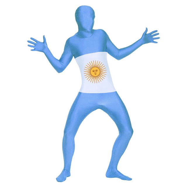 AltSkin Ensemble Complet Spandex/Lycra - Design Drapeau du Monde - Argentine - TP