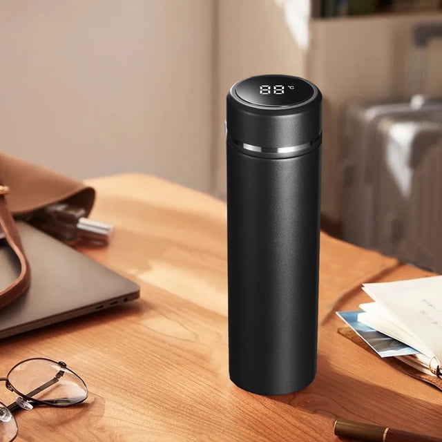 17 Liquid Gu Water Cup Stainless Steel Intelligent Temperature Sensing Vacuum Cup Mirror Surface Intelligent Brush Screen Insulation Cup