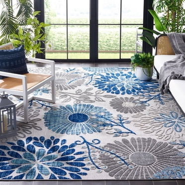 SAFAVIEH Cabana Garnet Tapis Floral Extérieur